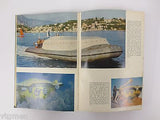 1963 Jacques Cousteau The Living Sea Book, Cousteau Calypso Boat, Illustrated