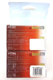 2 New TDK Premium 8mm Camcorder Camera Video Cassette Tape 120 min