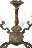 Antique Ornate Brass Chandelier 14X14" from a Victorian Home in Montreal Quebec