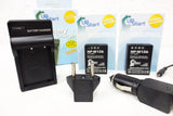 2 New NP-W126 Batteries, Charger, Car & EU Adapters for Fujifilm Finepix HS30 33 35 50 EXR Cameras