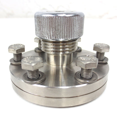 MDC Conflat 2.75" x 1/4" Tube Quick Disconnect Fitting To Flange Vacuum w/ Bolts