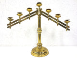 Vintage Catholic Church Brass Altar Candelabra 25" Candlestick Holder, Swivels