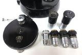 Vintage Carl Zeiss Bi-Ocular Microscope w/ Leitz Wetzlar 1/12 Zeiss PH1 PH2 PH3