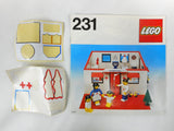 Vintage 1978 Lego Hospital & Family Set #231, Complete Build, Hospital Splits Open, With Manual