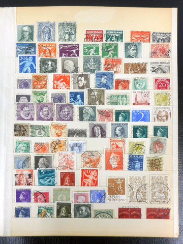 1920-1960's Estate Stamp Collection from Netherlands 80+ Lot, 1928 Olympics, Hubert Levigne, Watermarked