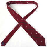 Vintage Mensa International IQ Society Neck Tie 53" Long, Dark Red with Mesa Emblem and Name, Cool Nerdy Necktie