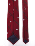 Vintage Mensa International IQ Society Neck Tie 53" Long, Dark Red with Mesa Emblem and Name, Cool Nerdy Necktie