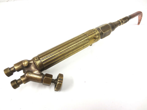 Vintage Antique 1930's Brass Oxweld Oxygen Acetylene 14" Welding Brazing Torch Type W17, Oxweld Torch Tip W-17 & 22, Union Carbide Canada