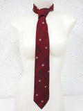 Vintage Mensa International IQ Society Neck Tie 53" Long, Dark Red with Mesa Emblem and Name, Cool Nerdy Necktie