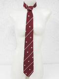 Vintage Mensa International IQ Society Neck Tie 55" Long, Burgundy with Mesa Emblem, Sharps Freeman England