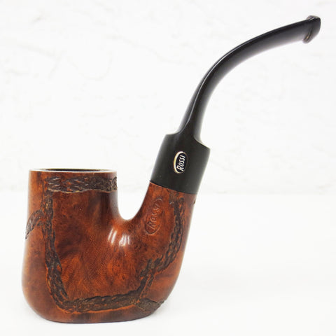 Vintage Rossi by Savinelli Rustic Estate Tobacco Pipe 174 Made in Italy, 2" Tall Bowl, Self Standing 4"
