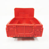 1950's Red Land Rover Pickup Flatbed Rubber Toy Truck by Vinyl Line Germany