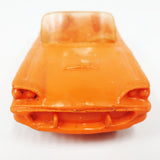 1950's Orange Convertible Toy Rubber Car w/ Dog, Tomte Laerdal Stavanger Norway