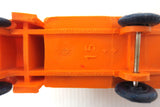 1950's Orange Flatbed Pickup Toy Rubber Truck, Tomte Laerdal Stavanger Norway