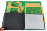 Vintage Handmade Green Felt Photo Album Scrapbook, Tablecloths, Pocket & Heart 6 Pieces Set