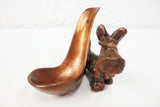 Vintage Schnauzer Terrier Dog Tobacco Pipe Holder 3X3", Cast Iron Bronze, Estate