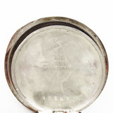 Antique 1880's Aster Pocket Watch Pendant 800 Silver, Open Face, Sec Sub Dial, K&L Case