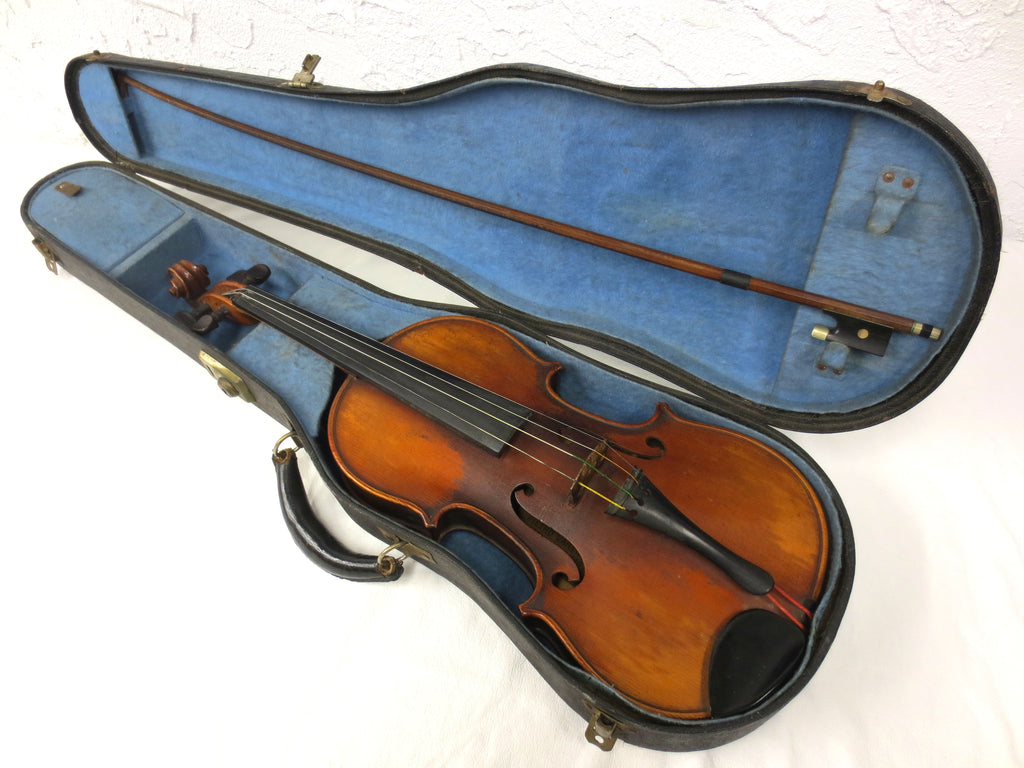 Antique Violin Signed Pietro Vareni Neapoli Anno 1910, Made in France, Bow, Case